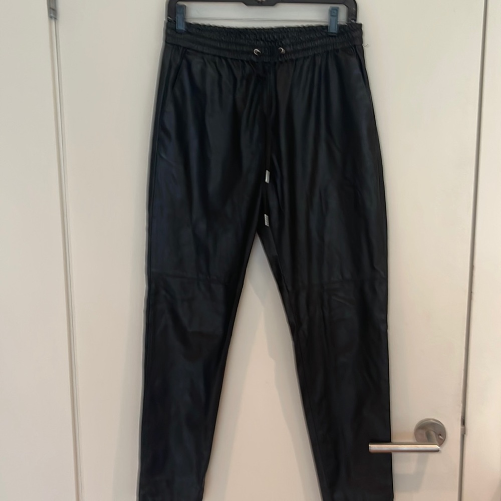 HM faux leather pants